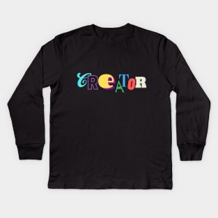 Creator color block Kids Long Sleeve T-Shirt